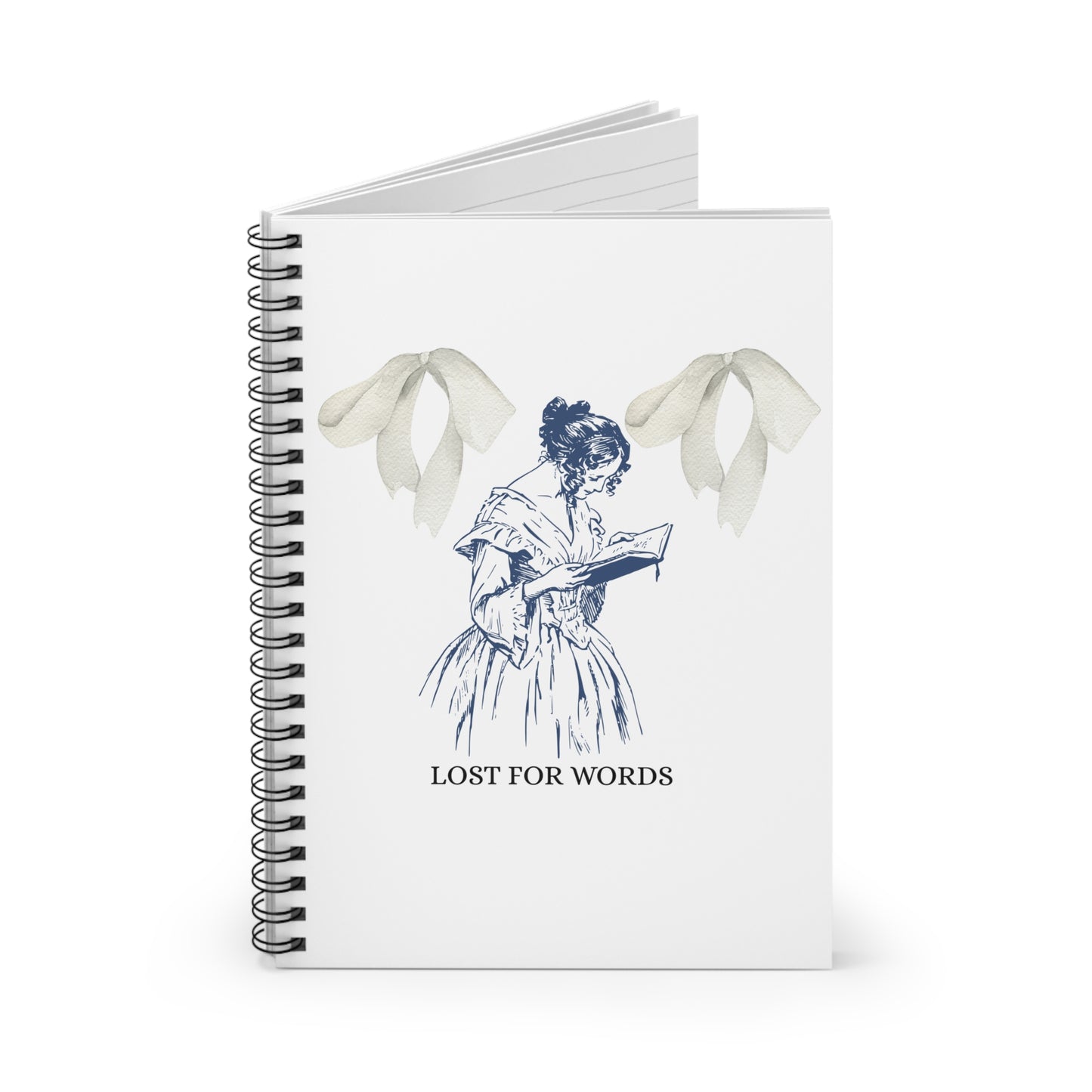 Book lover journal - Lost for Words Spiral Notebook