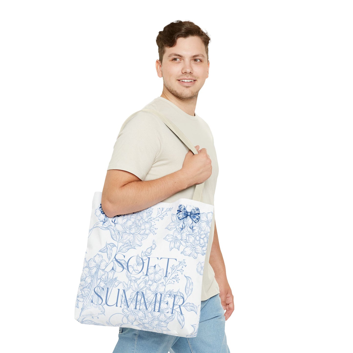 Soft Summer Floral Tote Bag - Stylish & Functional for Any Occasion