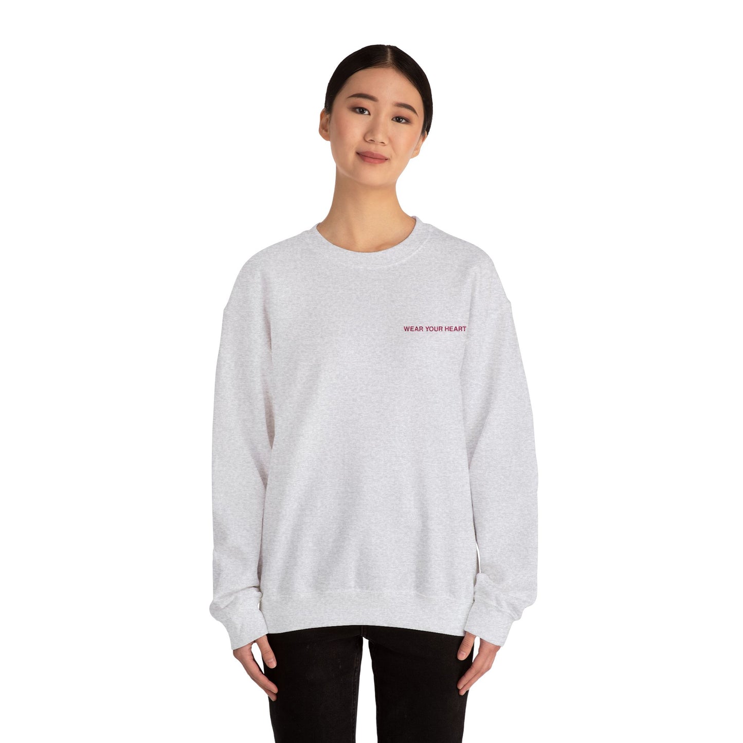 Embroidered Unisex Sweatshirt - 'Wear Your Heart'