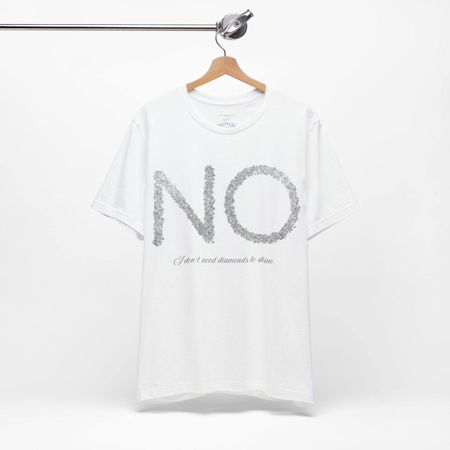 NO Diamonds Quote Unisex Jersey Tee - Casual Wear for Confident Individuals