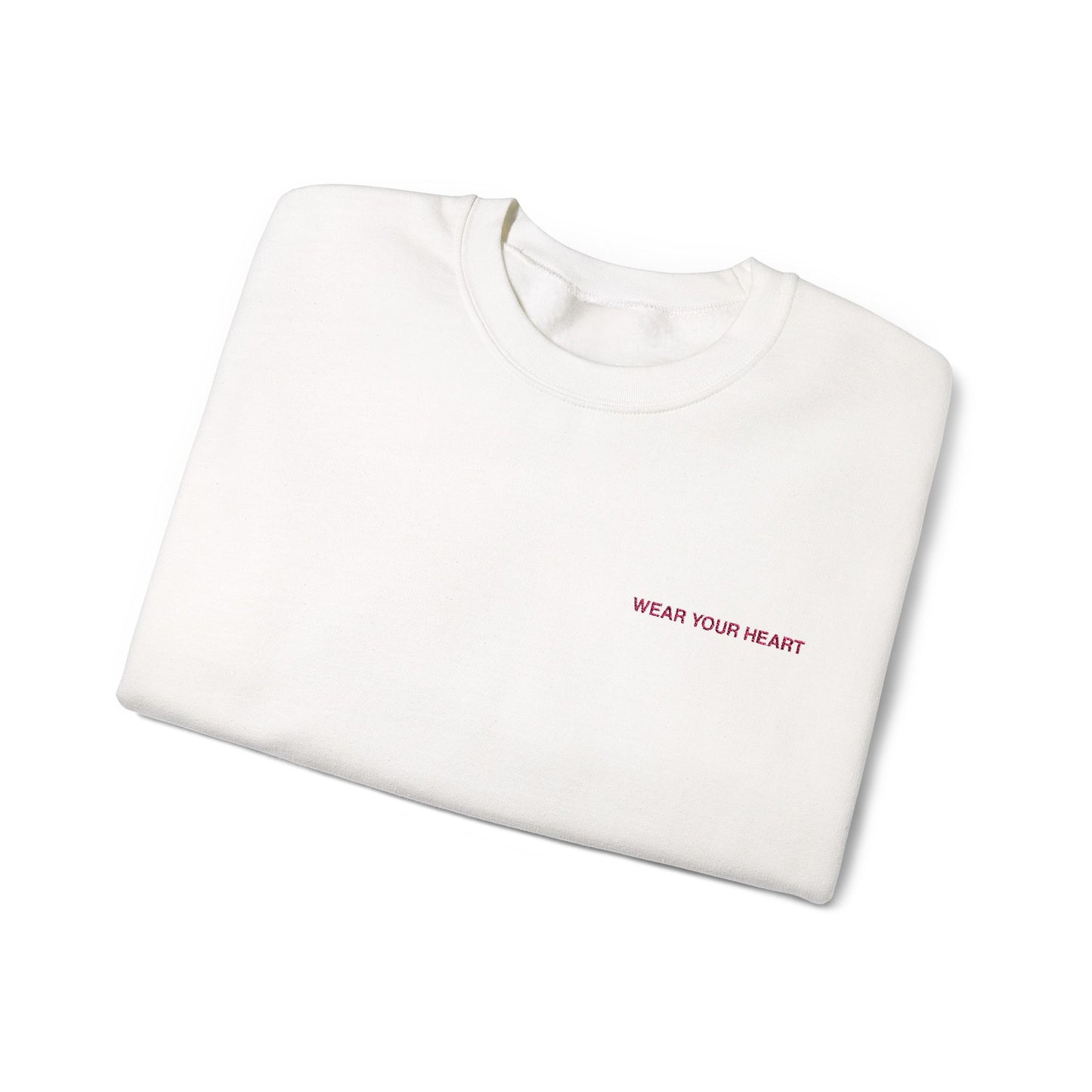 Embroidered Unisex Sweatshirt - 'Wear Your Heart'