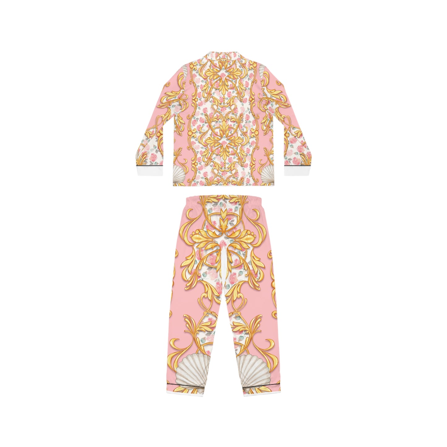 Elegant Women's Satin Pajamas Set - Floral Design for Cozy Nights