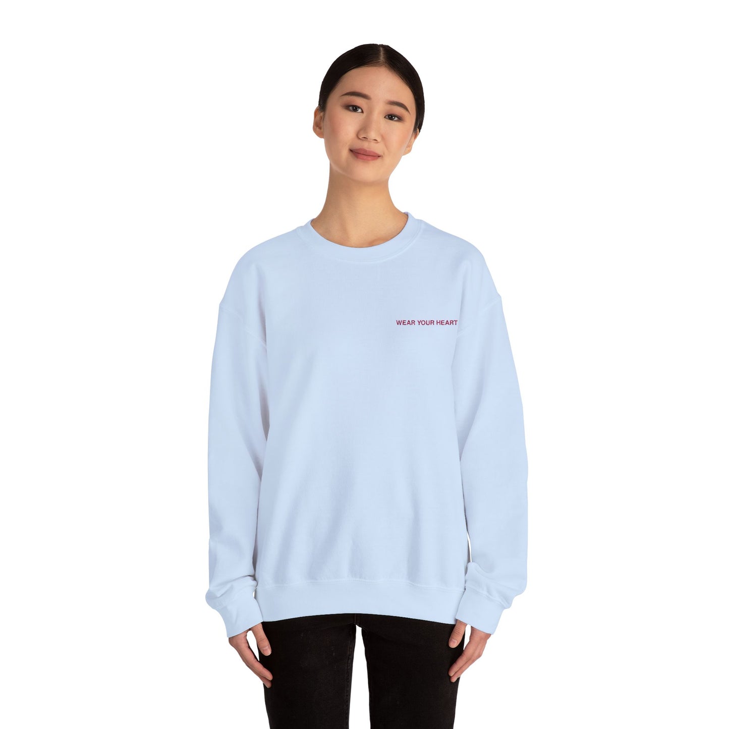 Embroidered Unisex Sweatshirt - 'Wear Your Heart'