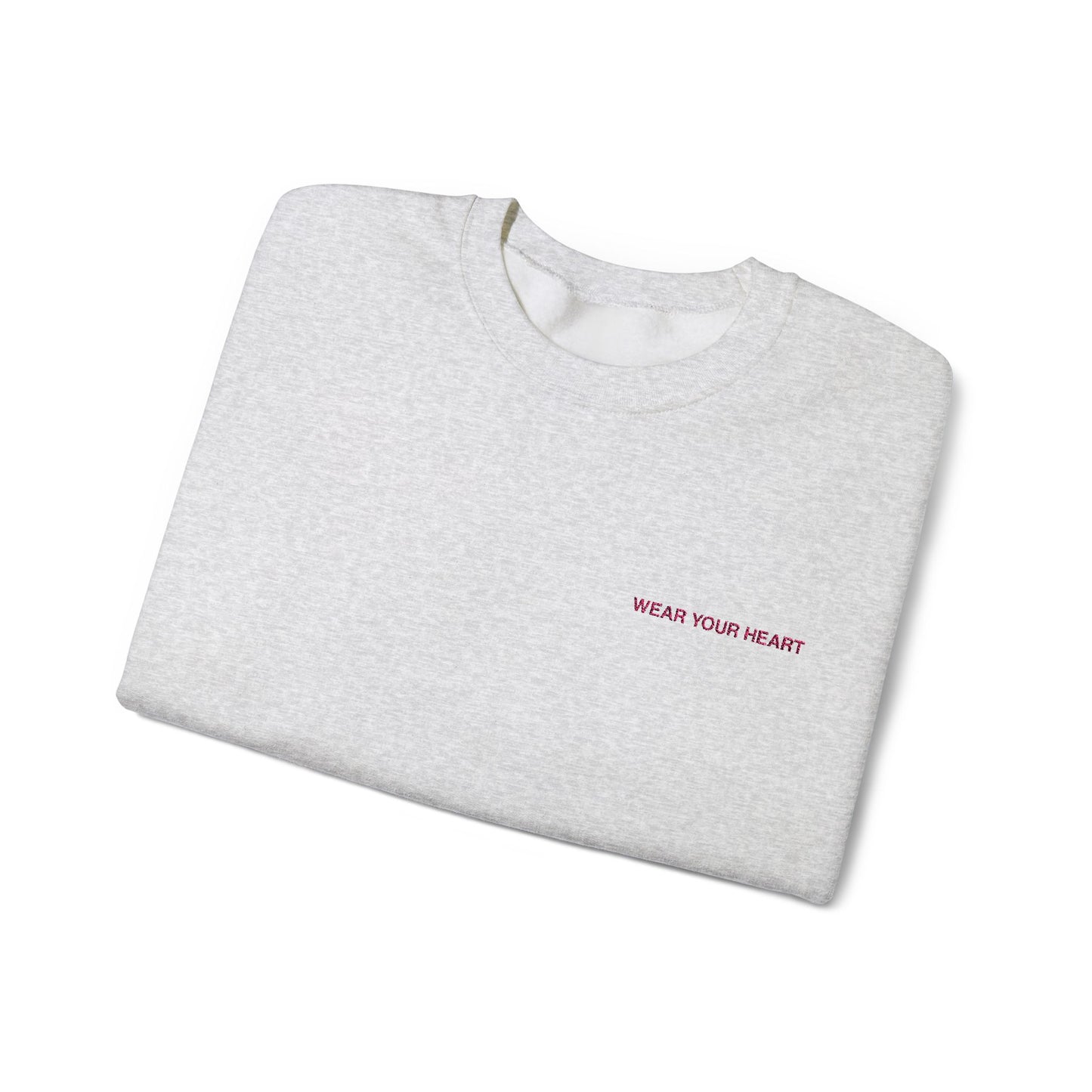 Embroidered Unisex Sweatshirt - 'Wear Your Heart'