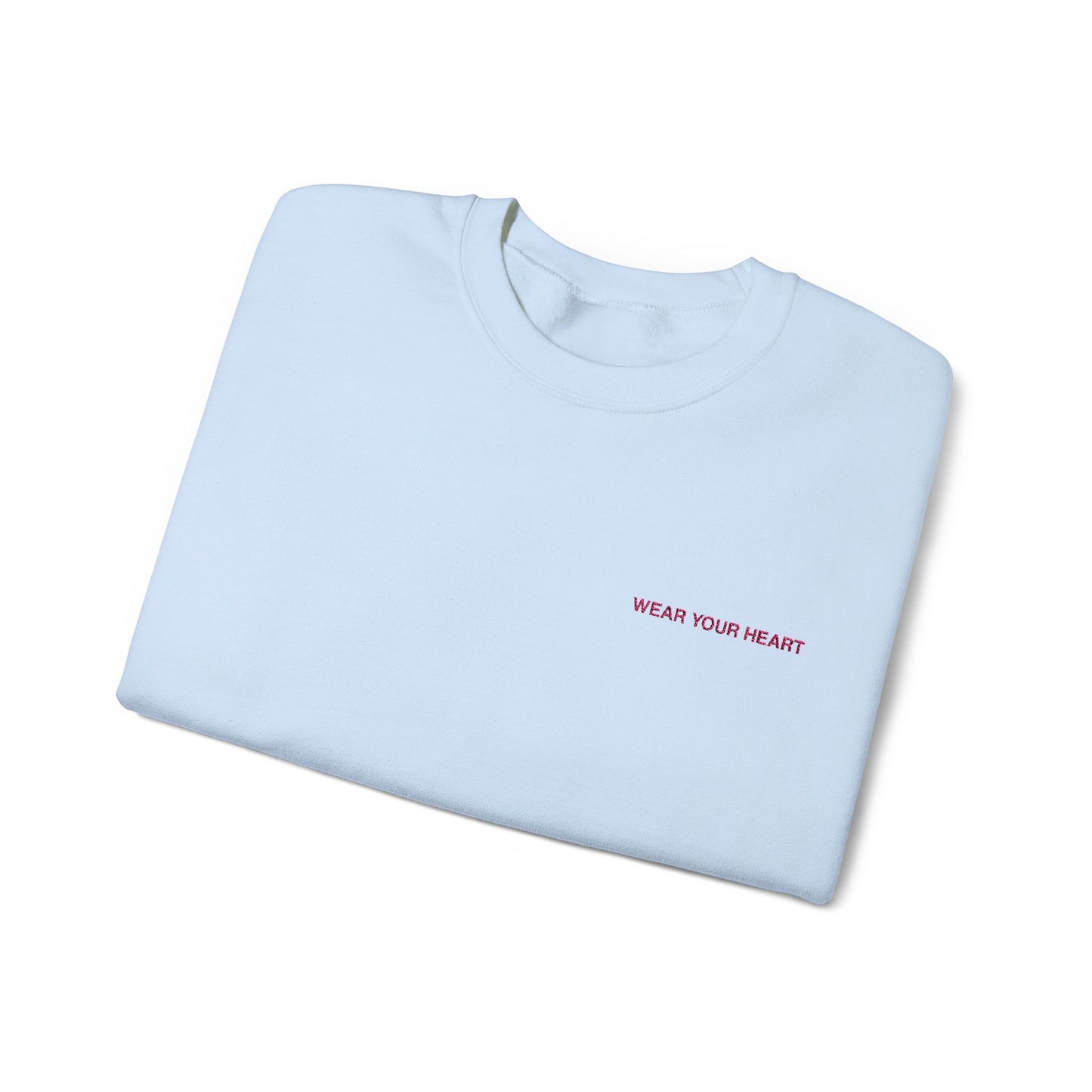Embroidered Unisex Sweatshirt - 'Wear Your Heart'