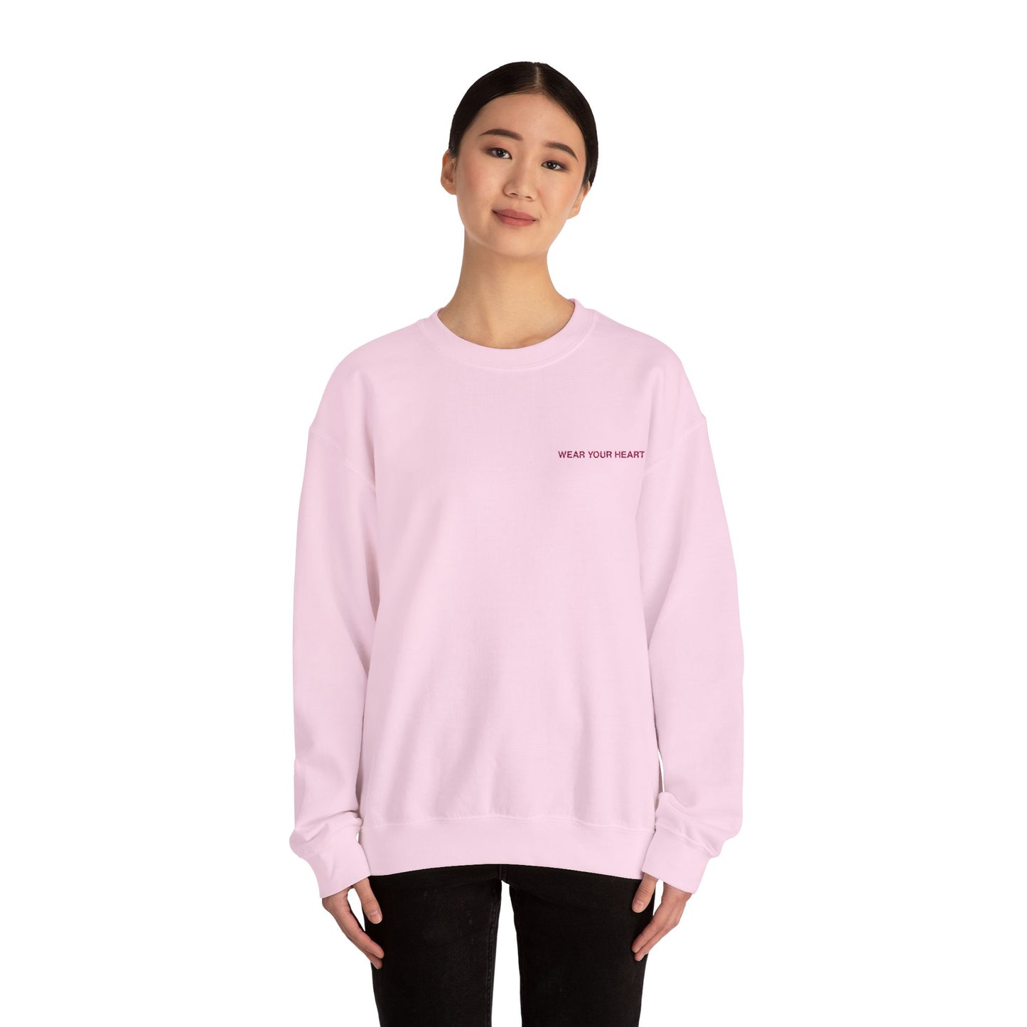 Embroidered Unisex Sweatshirt - 'Wear Your Heart'