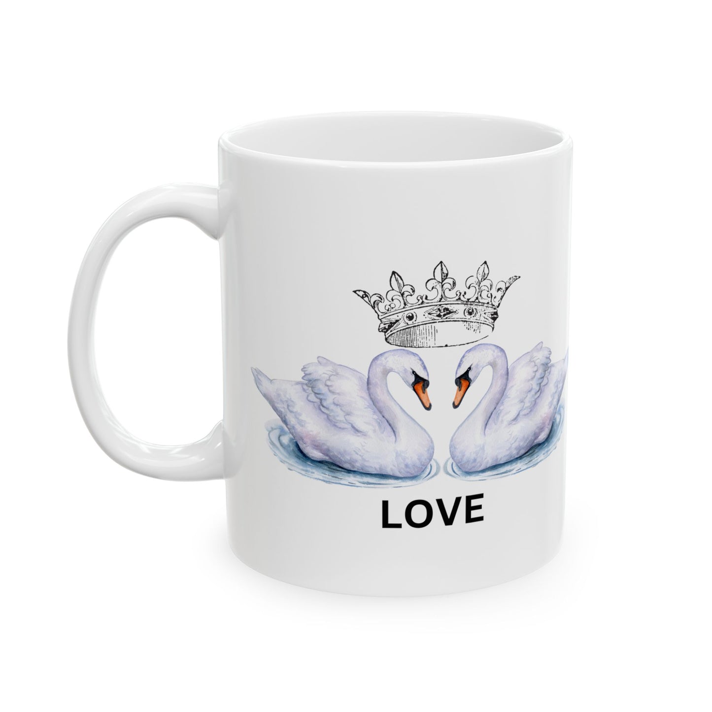 Swans Ceramic Mug - LOVE