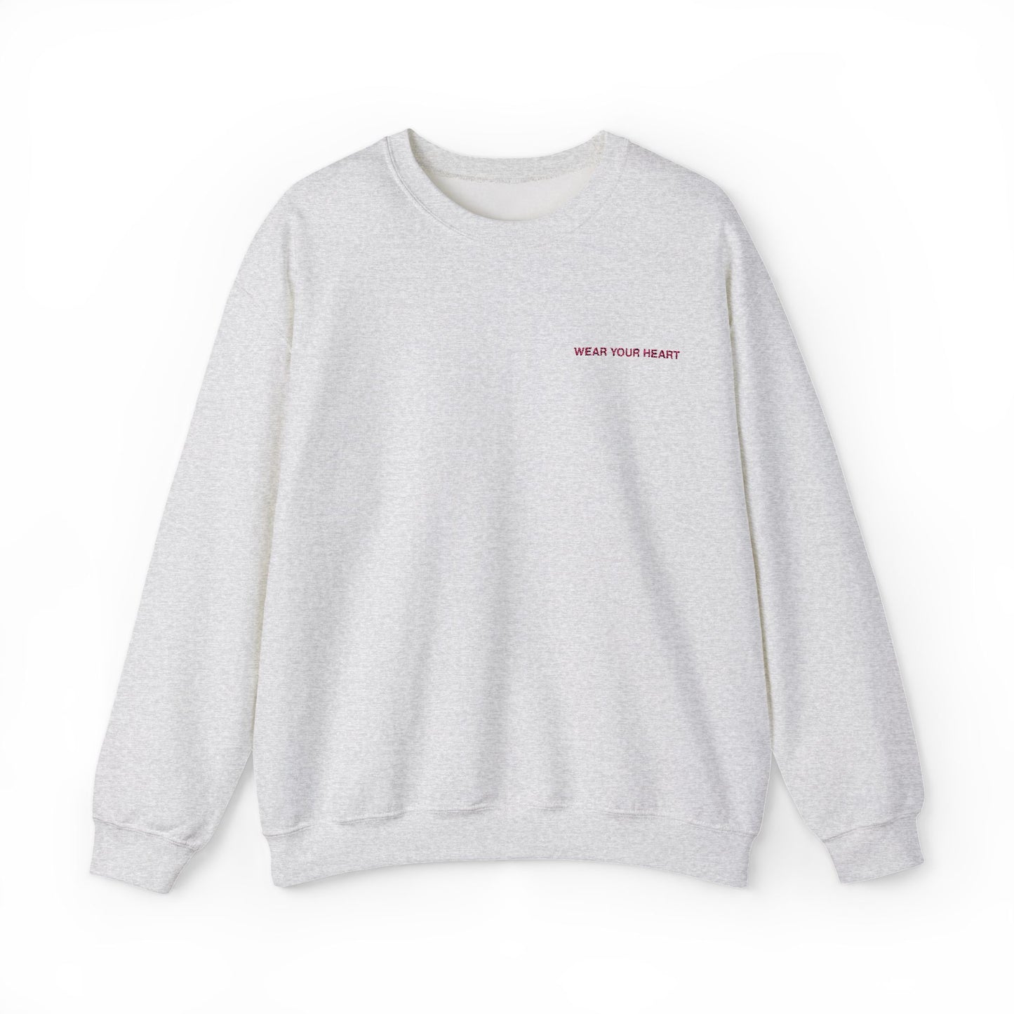 Embroidered Unisex Sweatshirt - 'Wear Your Heart'