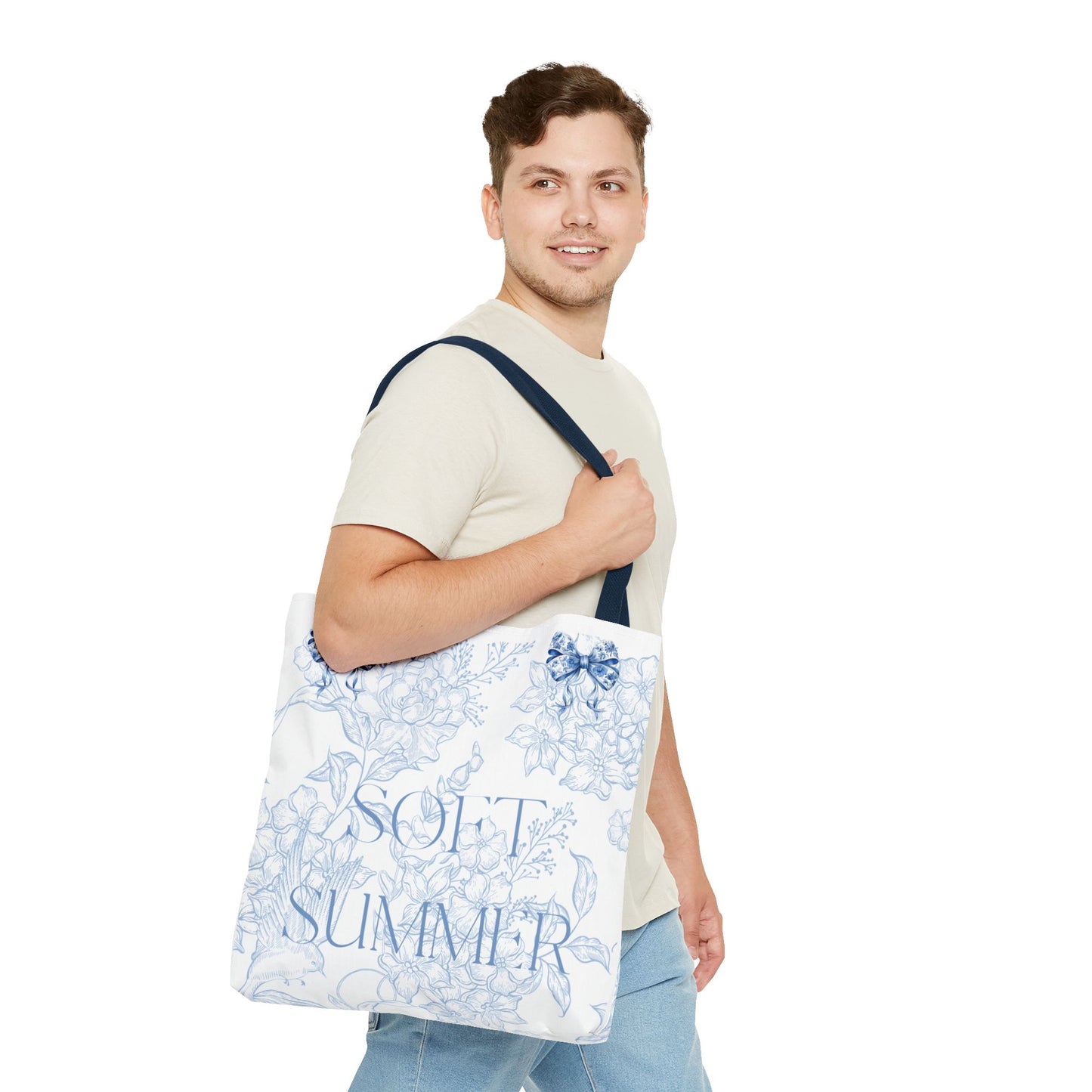 Soft Summer Floral Tote Bag - Stylish & Functional for Any Occasion