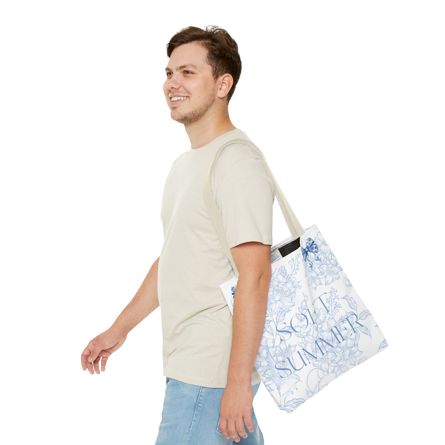 Soft Summer Floral Tote Bag - Stylish & Functional for Any Occasion