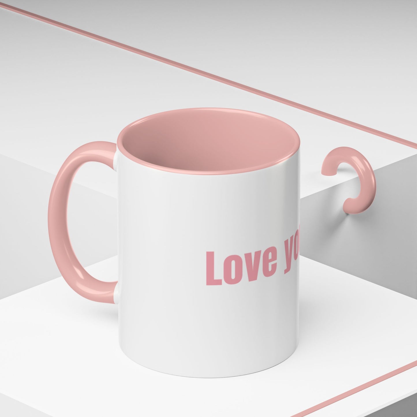 Motivational Accent Coffee Mug - Love Yourself, Inspirational Gift, Self-Care, Morning Coffee, Office Decor