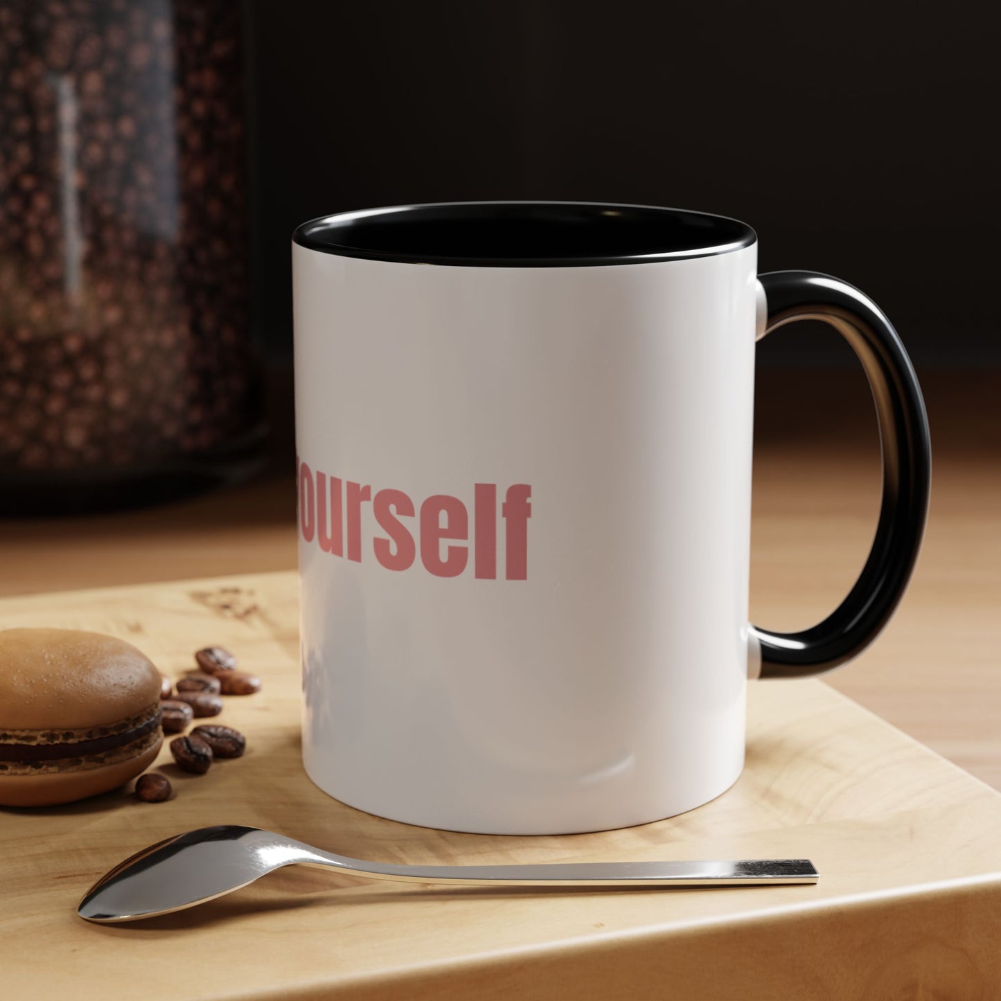Motivational Accent Coffee Mug - Love Yourself, Inspirational Gift, Self-Care, Morning Coffee, Office Decor
