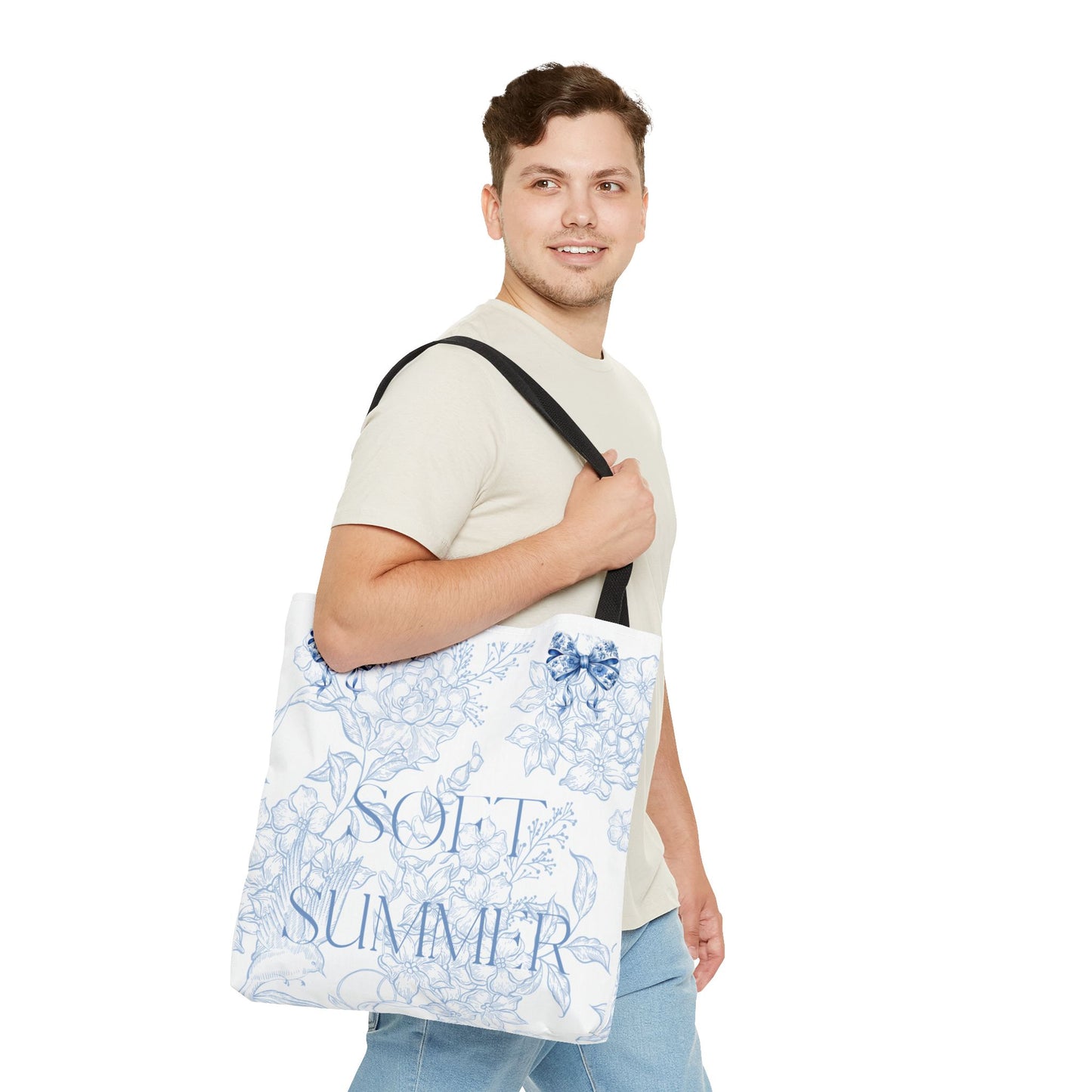 Soft Summer Floral Tote Bag - Stylish & Functional for Any Occasion
