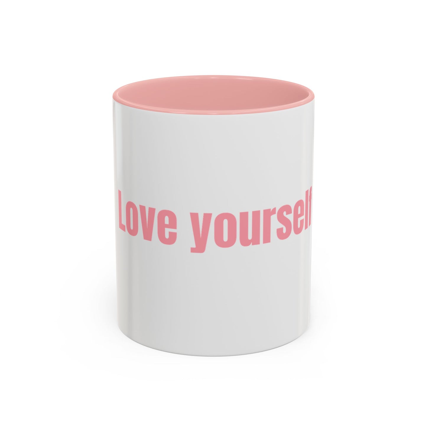 Motivational Accent Coffee Mug - Love Yourself, Inspirational Gift, Self-Care, Morning Coffee, Office Decor