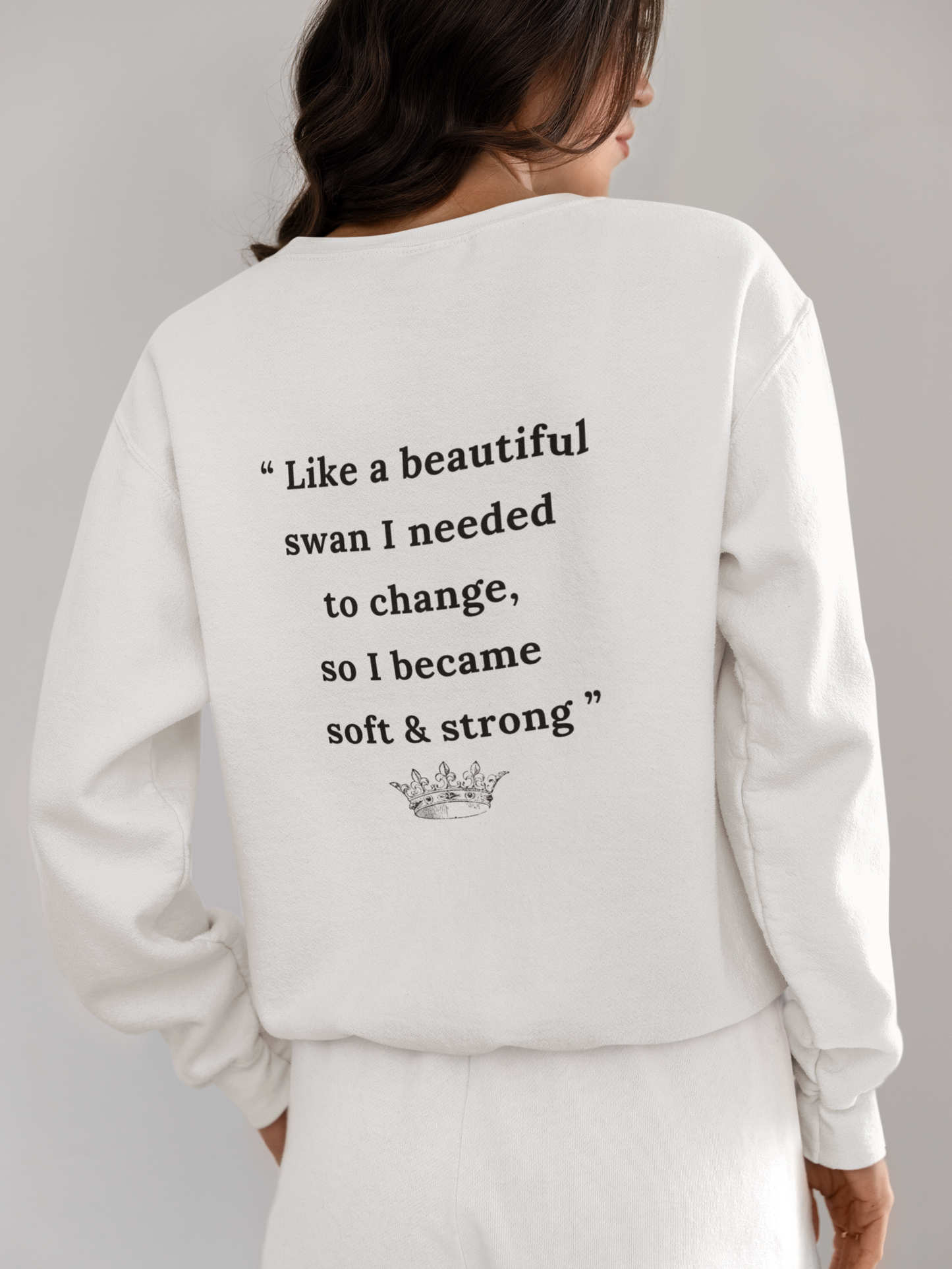 Elegant Swan Quote Sweatshirt - Soft & Strong Lightweight Crewneck