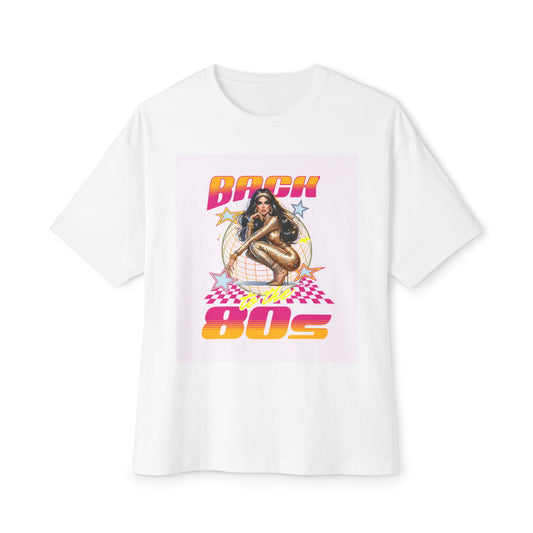 Retro 80s Unisex Oversized Boxy Tee, Vintage Graphic Tee, Casual Streetwear, Retro Fashion Shirt, Gift for Her, 80s Nostalgia Space