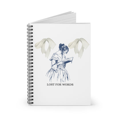 Book lover journal - Lost for Words Spiral Notebook