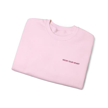 Embroidered Unisex Sweatshirt - 'Wear Your Heart'
