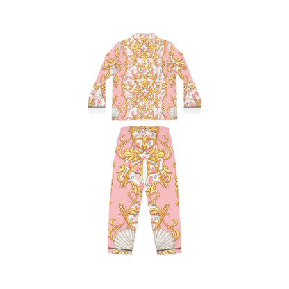 Elegant Women's Satin Pajamas Set - Floral Design for Cozy Nights