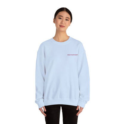 Embroidered Unisex Sweatshirt - 'Wear Your Heart'