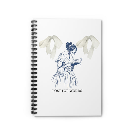 Book lover journal - Lost for Words Spiral Notebook
