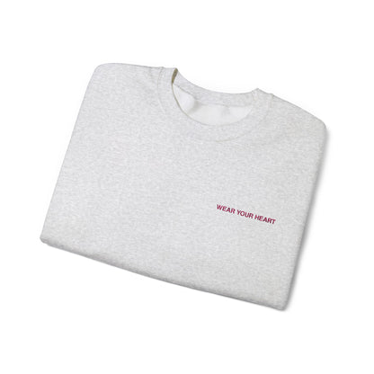 Embroidered Unisex Sweatshirt - 'Wear Your Heart'