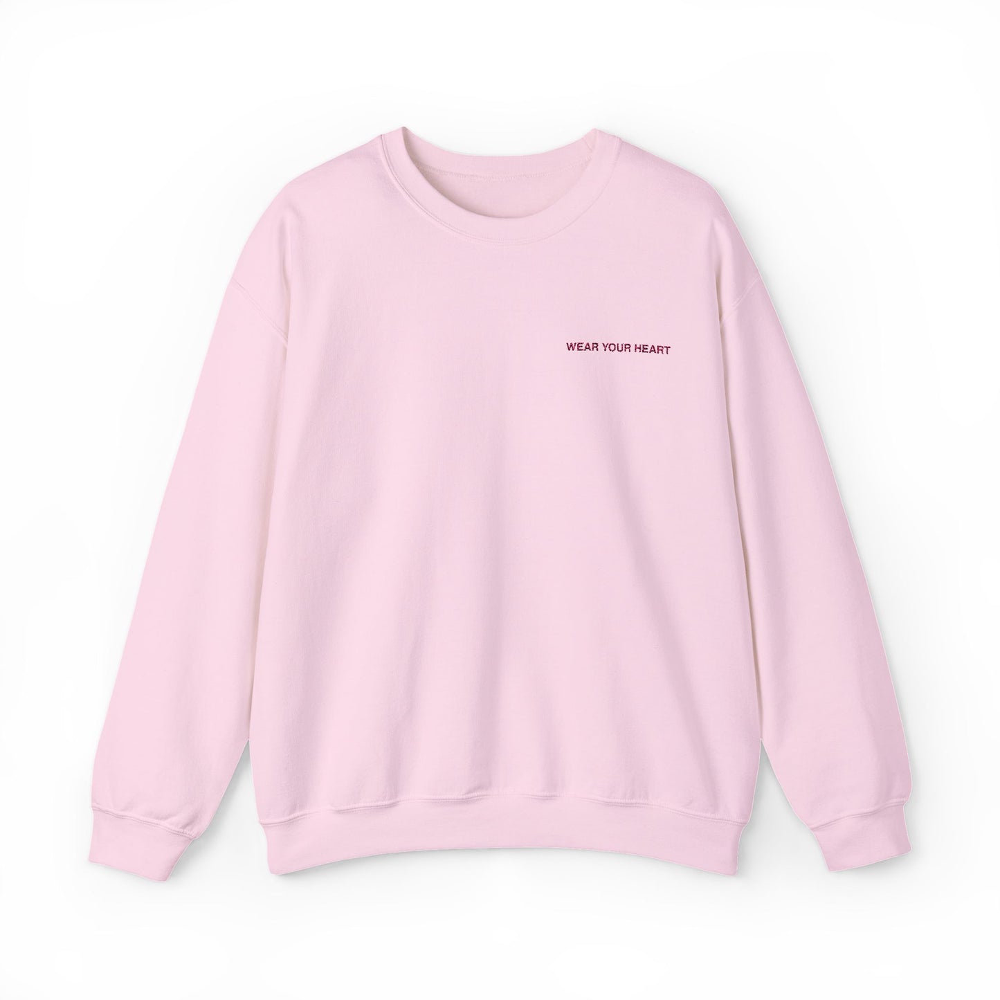 Embroidered Unisex Sweatshirt - 'Wear Your Heart'