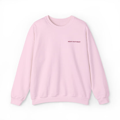 Embroidered Unisex Sweatshirt - 'Wear Your Heart'