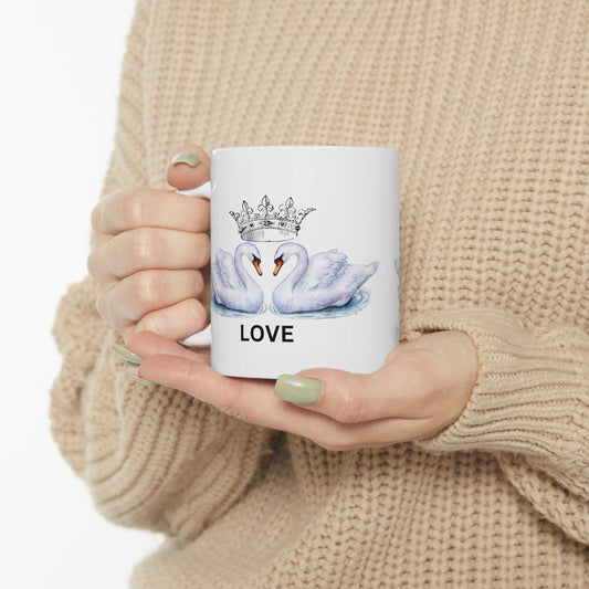 Swans Ceramic Mug - LOVE