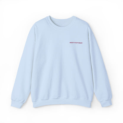 Embroidered Unisex Sweatshirt - 'Wear Your Heart'