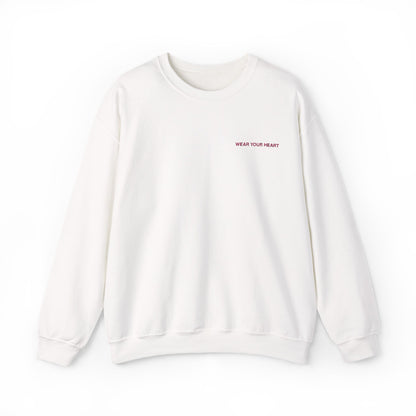 Embroidered Unisex Sweatshirt - 'Wear Your Heart'