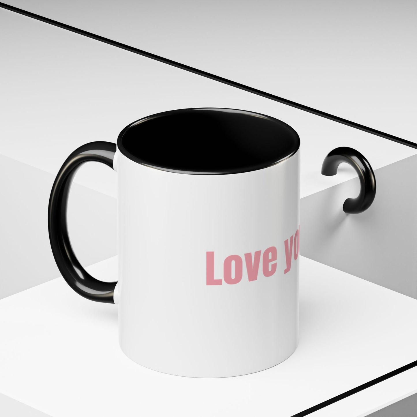 Motivational Accent Coffee Mug - Love Yourself, Inspirational Gift, Self-Care, Morning Coffee, Office Decor