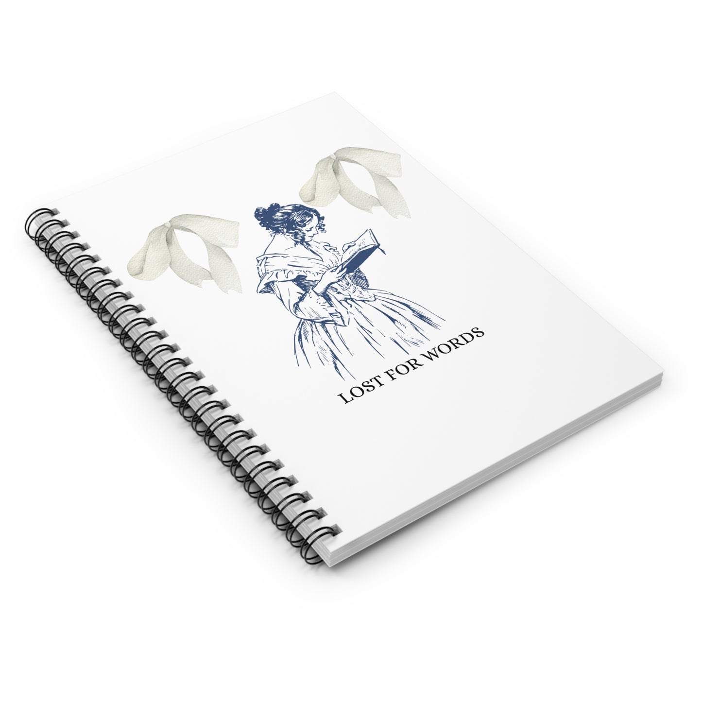 Book lover journal - Lost for Words Spiral Notebook